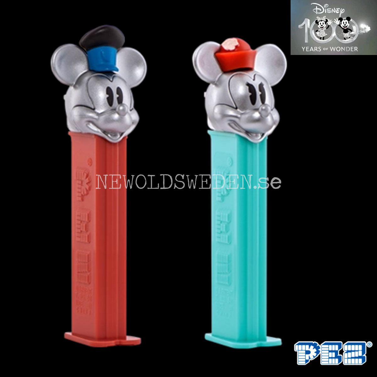 PEZ Special TWINPACK Retro Mickey & Minnie (Disney 100 Years) + Candy - LIMITED EDITION COLLECTOR-SET - 2