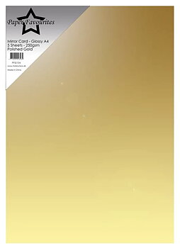 Paper Favourites 5-pack 250 g Mirror Card Glossy "Polished Gold"