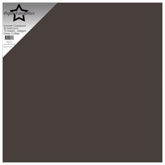 Paper Favourites Smooth Cardstock "Deep Coffee" 