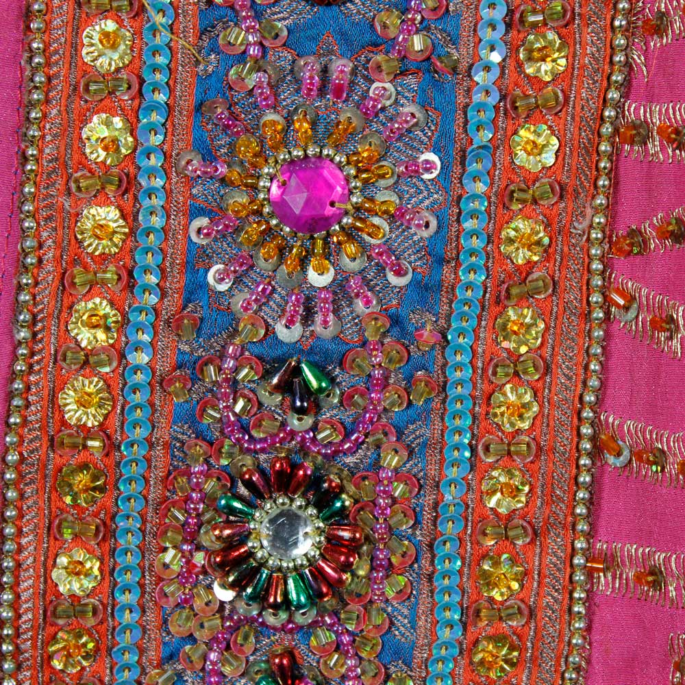 Magnifik Rosa Indisk Sari - 3