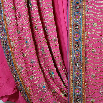 Magnifik Rosa Indisk Sari