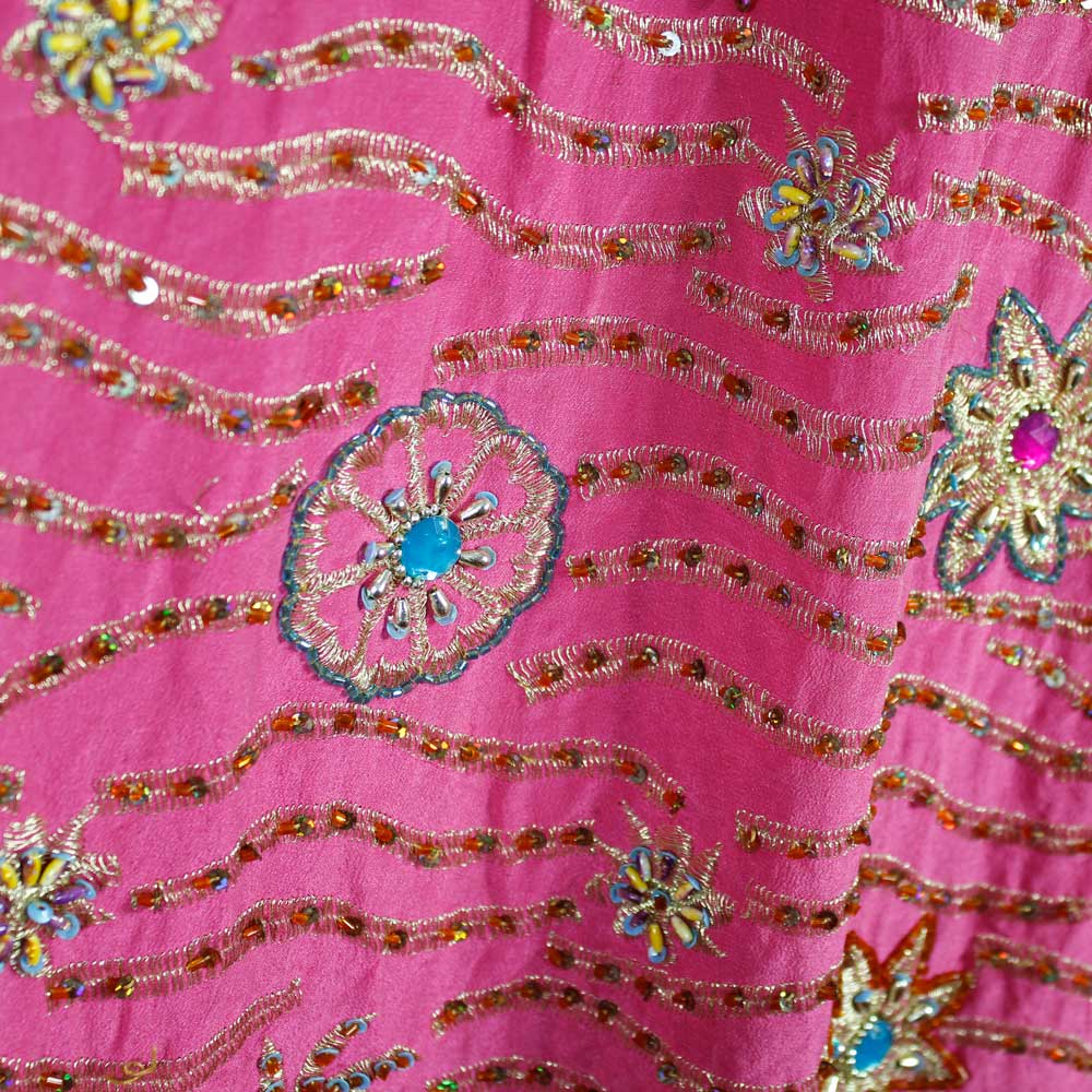 Magnifik Rosa Indisk Sari - 6