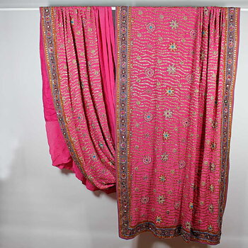 Magnifik Rosa Indisk Sari