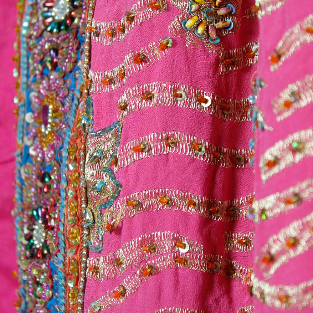 Magnifik Rosa Indisk Sari - 5