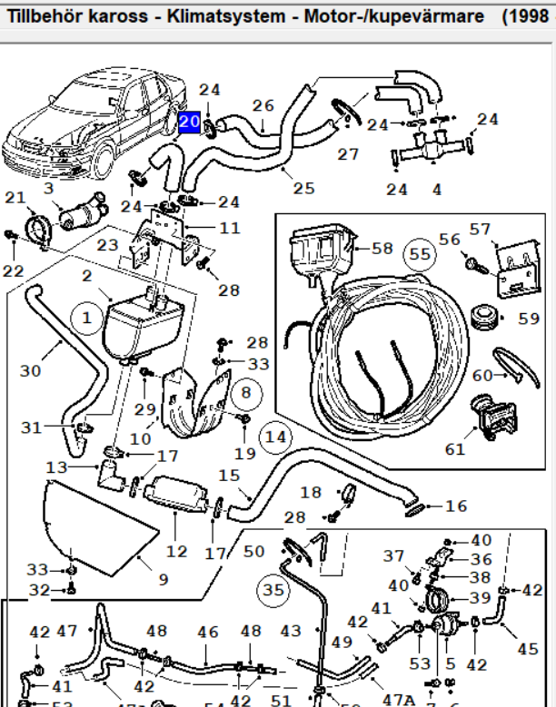 U-hose heater 19mm int