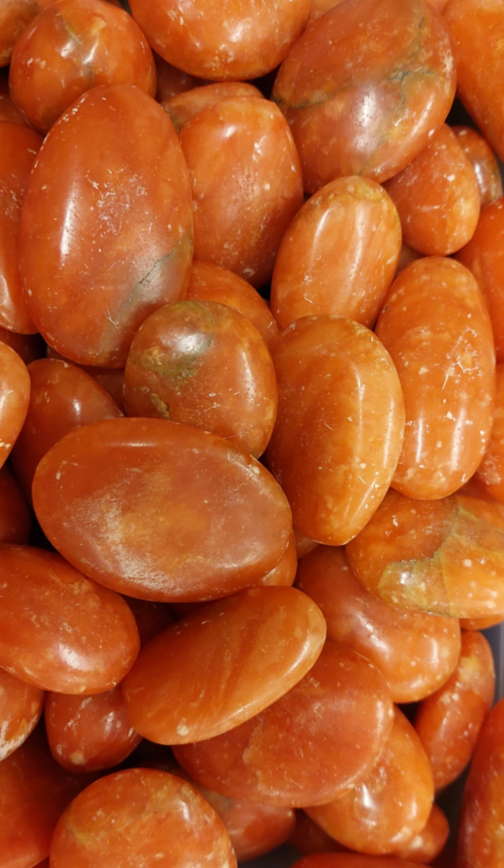   Pebbles "no worry stone"  Orange Kalcit - 2