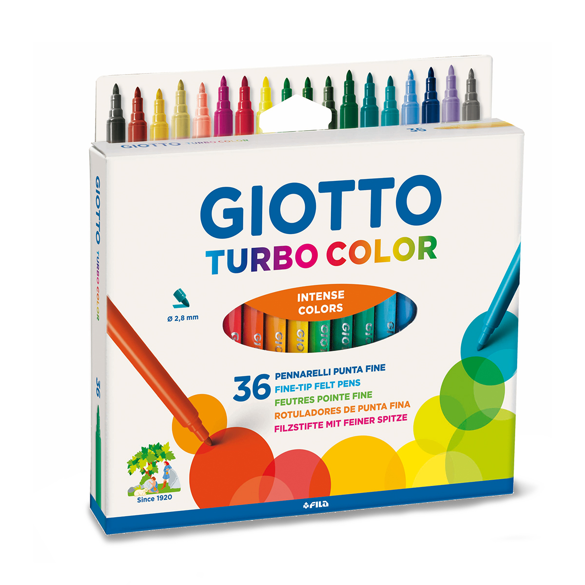 Tuschpennor 36 st Giotto turbo color