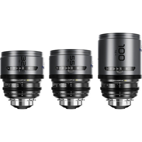 DZOFILM Pavo T2.1  2x Anamorphic Cine Prime  3-lens set 32/55/100mm - PL&EF mount - 2