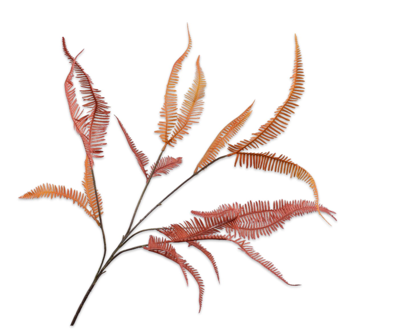 Silkka Flower Fern Orange/Red 76 cm