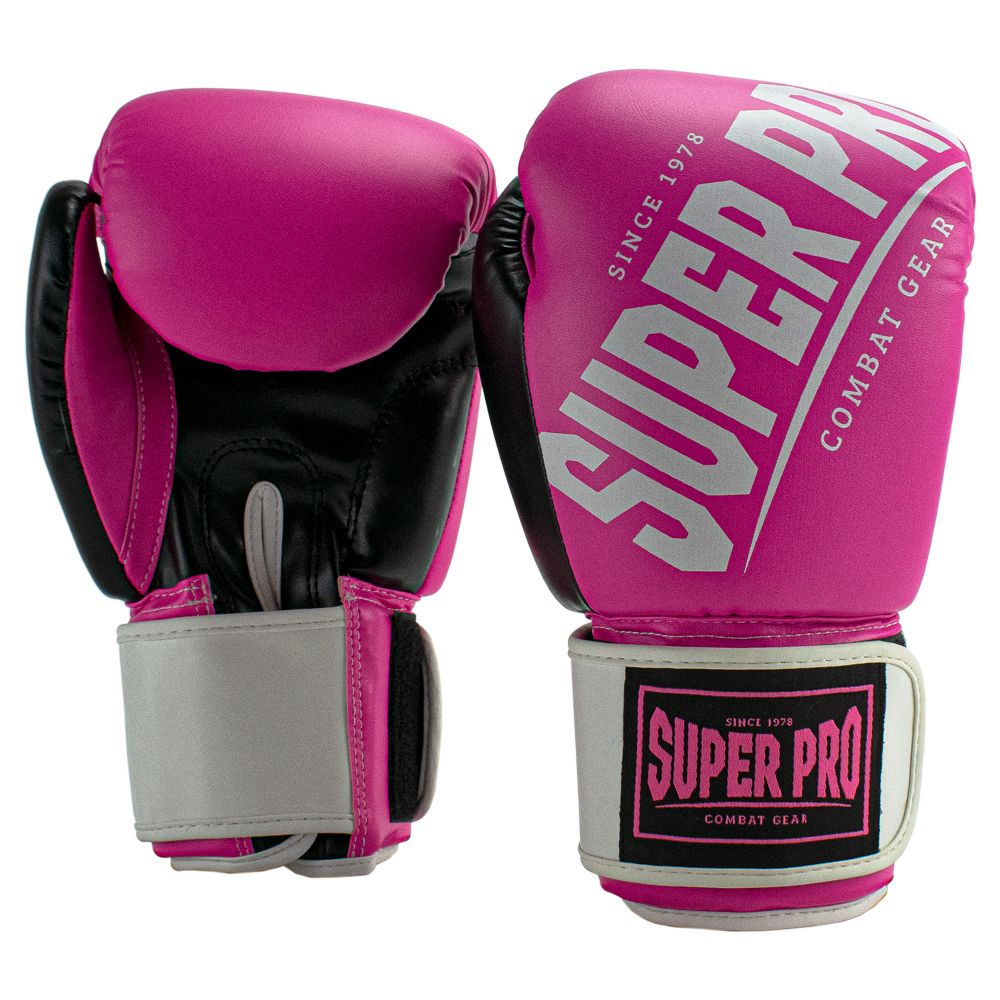 Super Pro  boxhandske Rebel Svart/rosa 6-16 oz