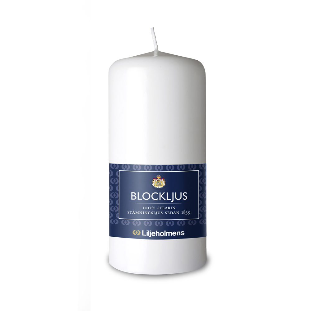 Blockljus 68x150mm Vit - 2
