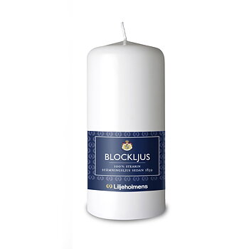 Blockljus 68x150mm Vit