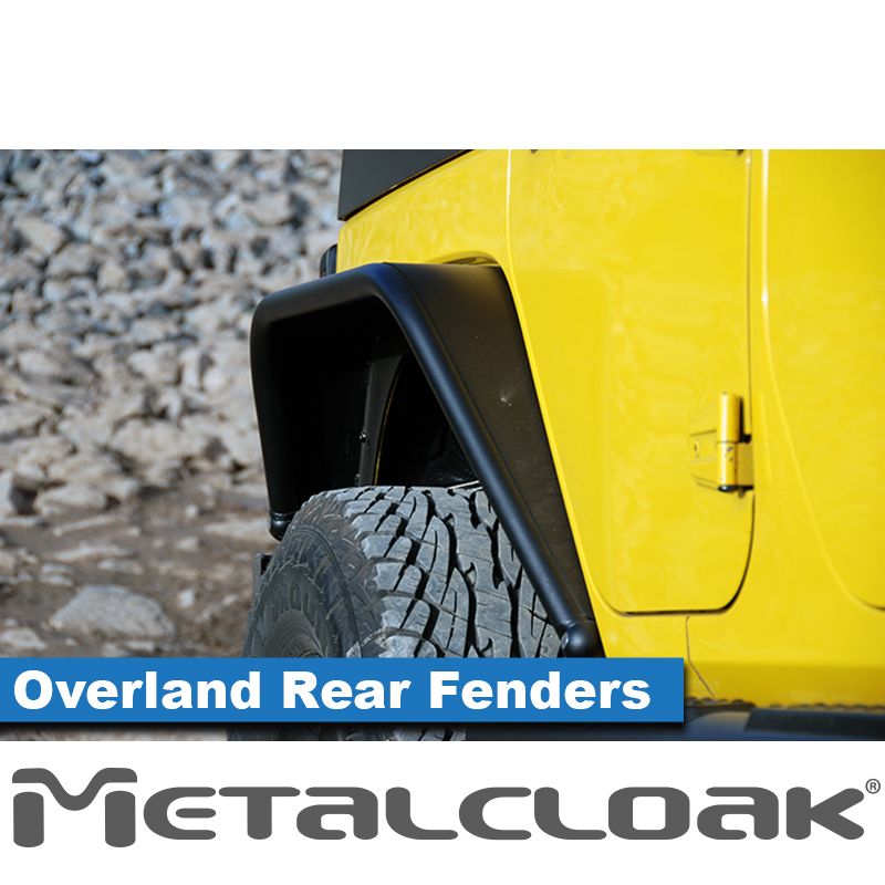 Metalcloak Overland Tube Fenders, Rear, Black Powdercoat - Jeep JK & JKU - 2