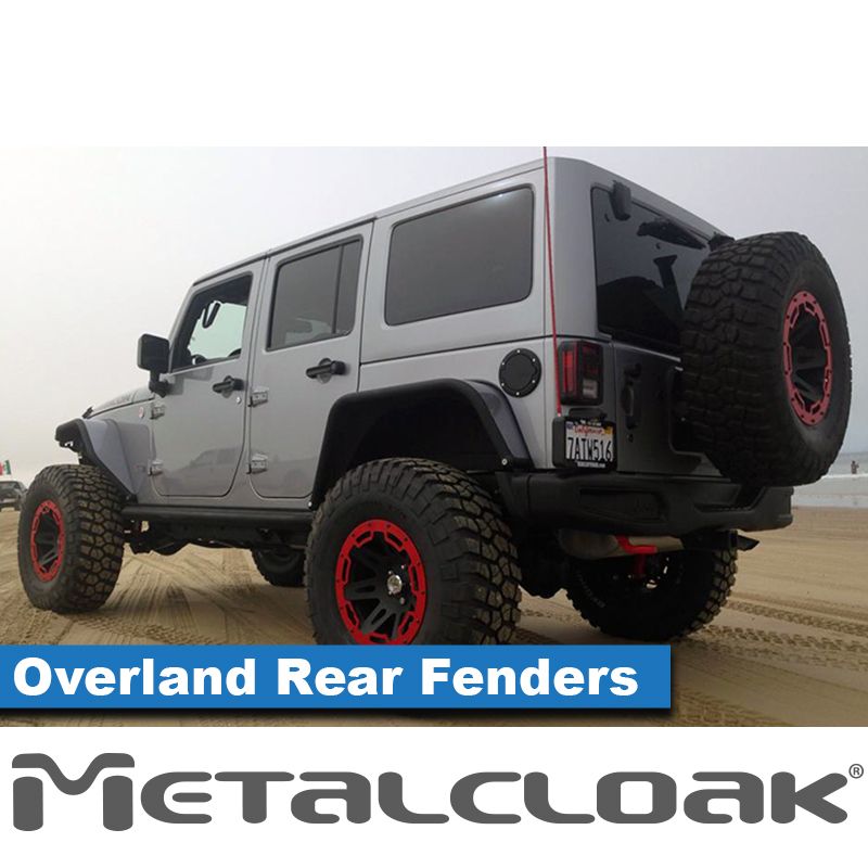 Metalcloak Overland Tube Fenders, Rear, Black Powdercoat - Jeep JK & JKU - 3