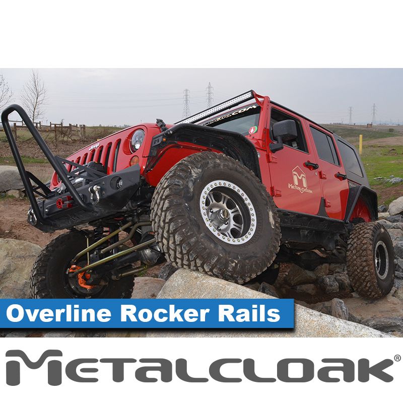 Metalcloak Rocker Rail, Pair, Black Powdercoat - Jeep JKU