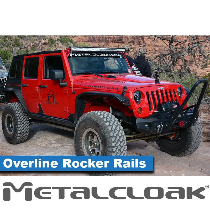 Metalcloak Rocker Rail, Pair, Black Powdercoat - Jeep JKU - 2