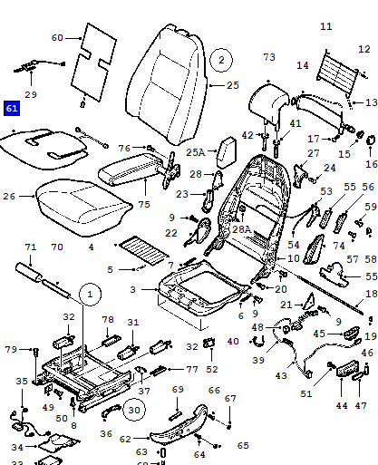  Heating pad seat 9-3 98-03 - 2