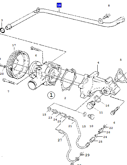  Pipe coolant pump 9000 85-93