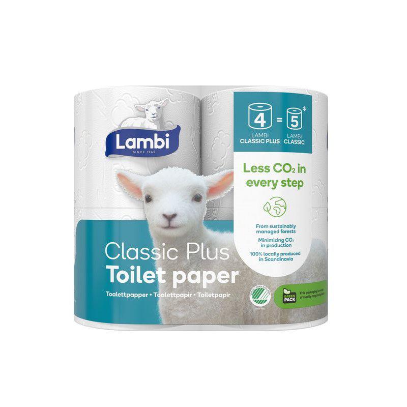 LAMBI TOALETT 4-P PLUS 3-skikt vit