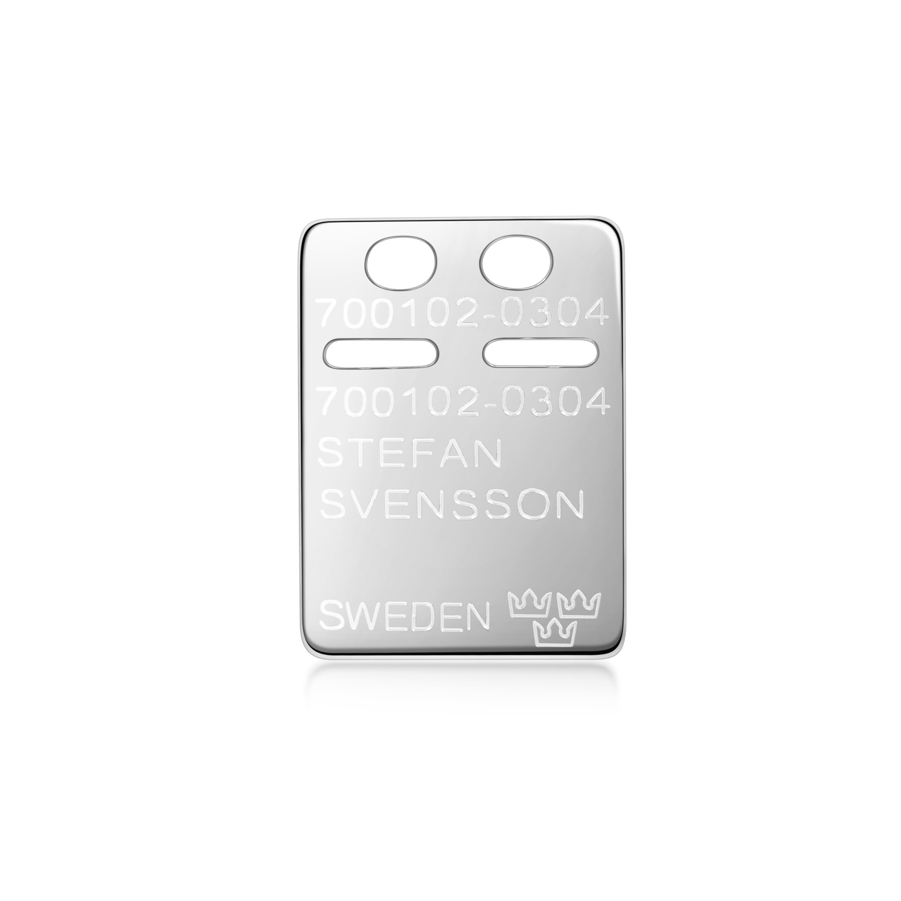 ID bakke hvidguld 16*22mm 18k inkl