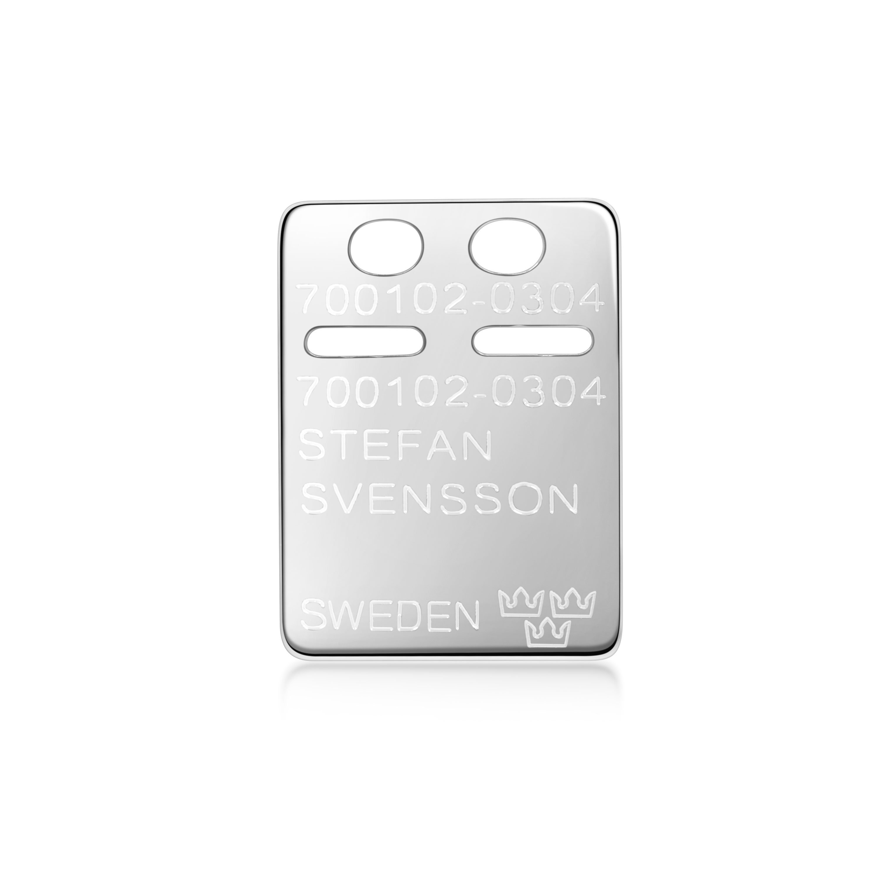 ID bakke hvidguld 17*23mm 18k inkl