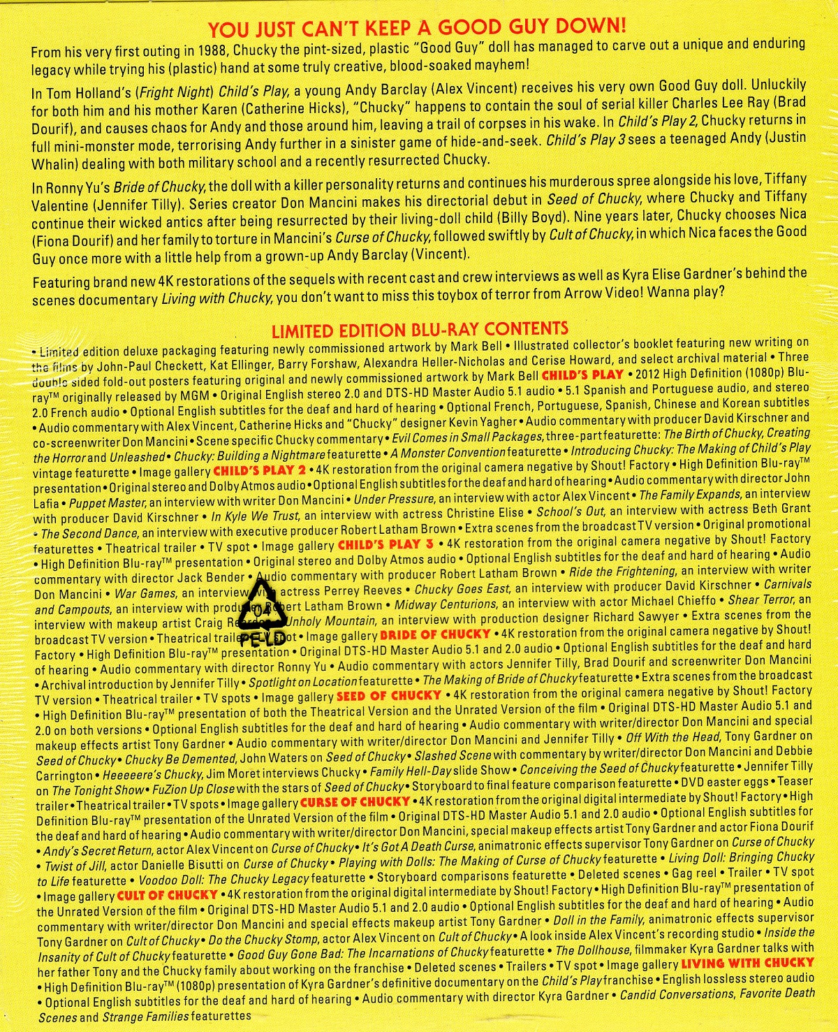Child's Play 1 to 3 / Bride / Seed / Curse / Cult Of Chucky / Living With Chucky (Limited Edition) (ej svensk text) (Blu-ray) - 2