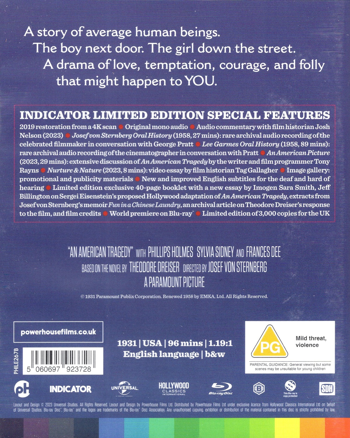 An American Tragedy (Limited Edition) (ej svensk text) (Blu-ray) - 2