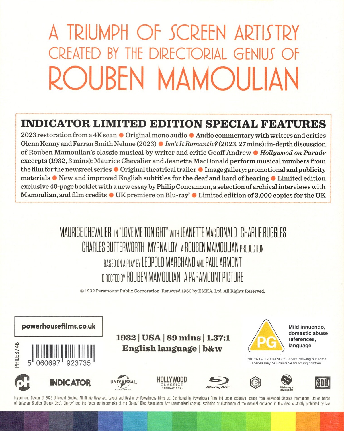 Love Me Tonight (Limited Edition) (ej svensk text) (Blu-ray) - 2