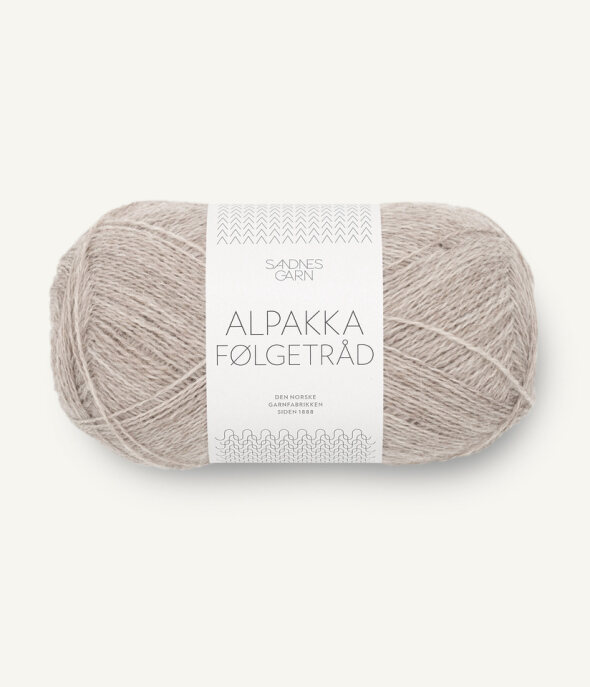 Alpakka följetråd - Ljus beigemelerad 2650