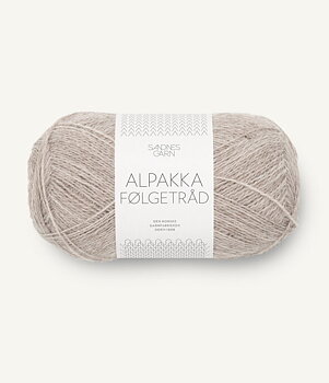 Alpakka följetråd - Ljus beigemelerad 2650