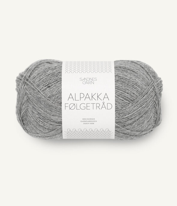 Alpakka följetråd - Gråmelerad 1042