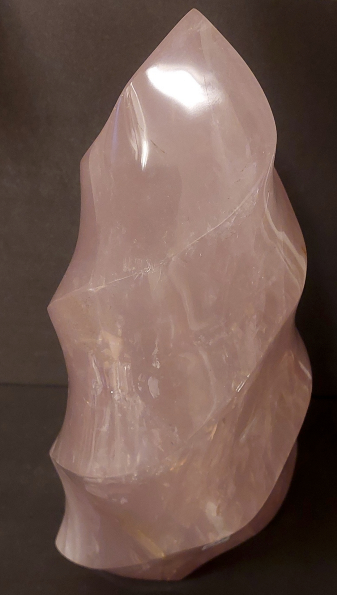 Flamma i Rosenkvarts - Super size - 34cm