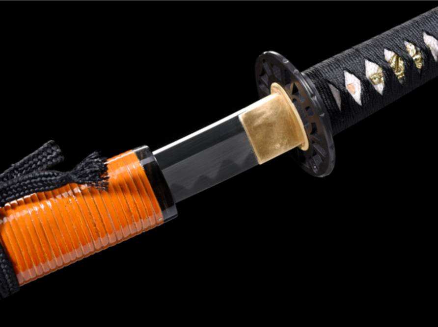 Hög kvalitet-full Tang-Handed Samurai Katana - Brun Svart - 6