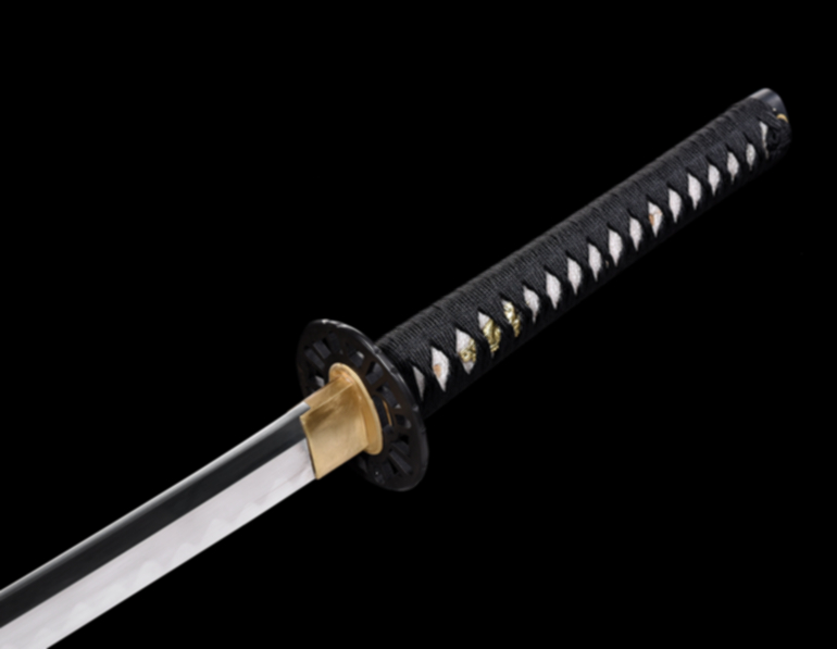 Hög kvalitet-full Tang-Handed Samurai Katana - Brun Svart - 5