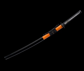 Hög kvalitet-full Tang-Handed Samurai Katana - Brun Svart