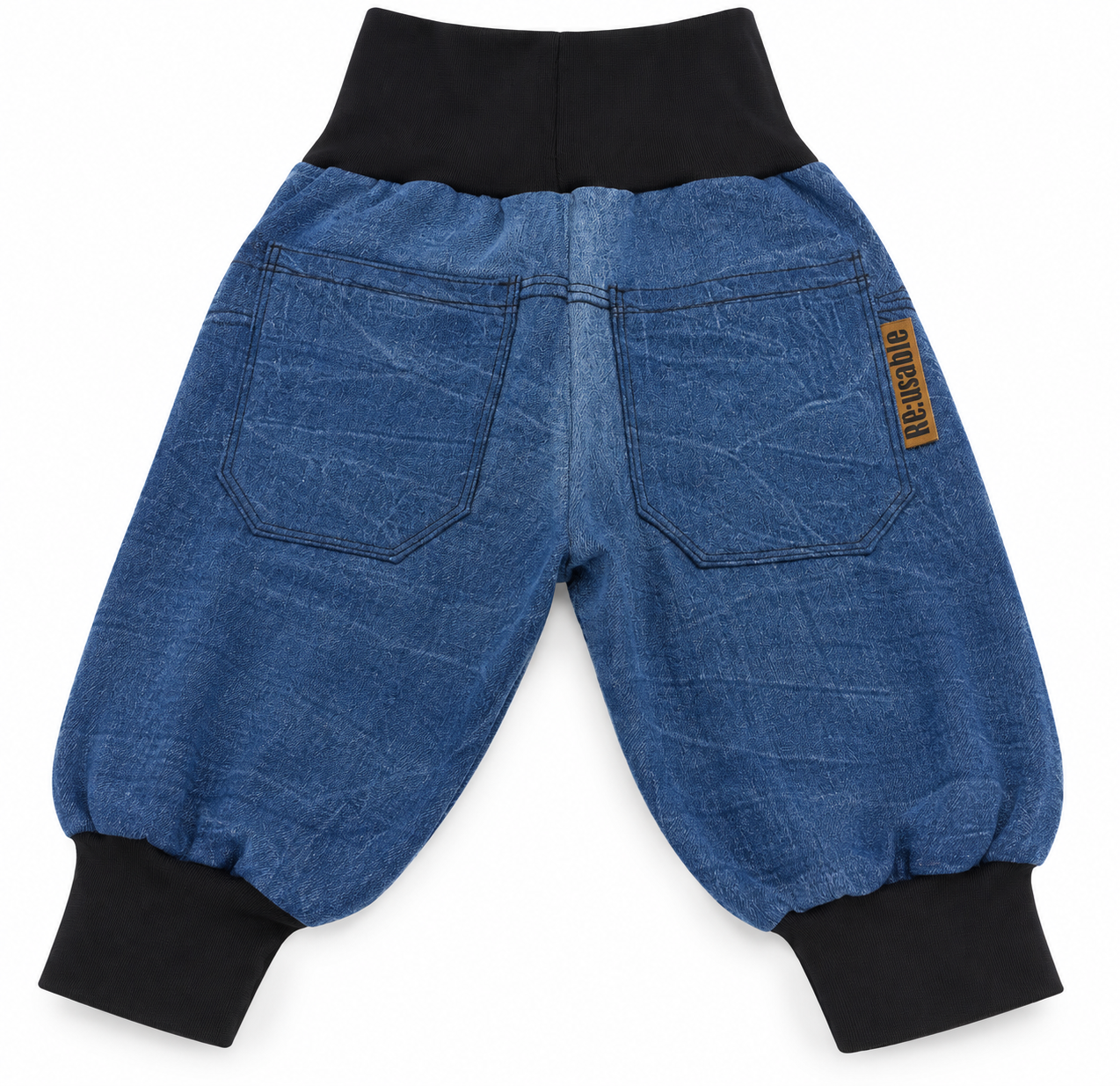 Muddjeans Reuse av återbrukad denim – svart ekologisk mudd | 62/68 - 2