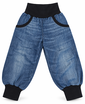 Muddjeans Reuse i återbrukad denim – blå med svarta muddar | 86/92