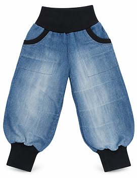 Muddjeans Reuse i återbrukad denim – ljusblå med svarta muddar | 86/92