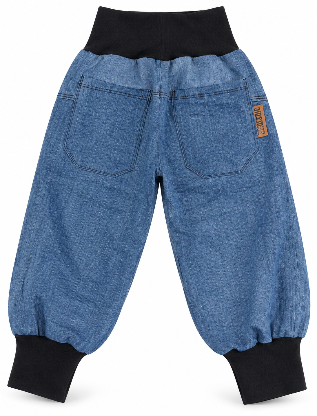 Muddjeans Reuse i återbrukad denim – blå med svarta muddar | 86/92 - 2