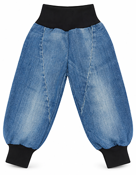 Muddjeans Reuse i återbrukad denim – blå med svarta muddar | 86/92