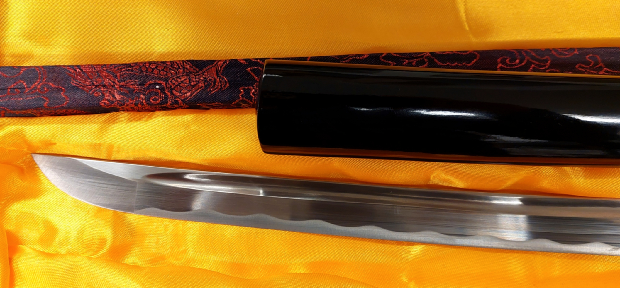 Handsmidda samurai svärd (Katana)  -  Rung Tsuba med Samurai  - 4