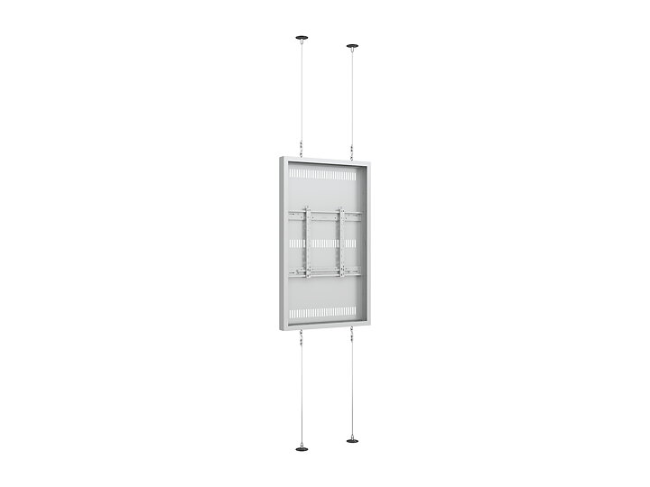 M Pro Series Enclosure 55" Wire Floor to Ceiling Medium White