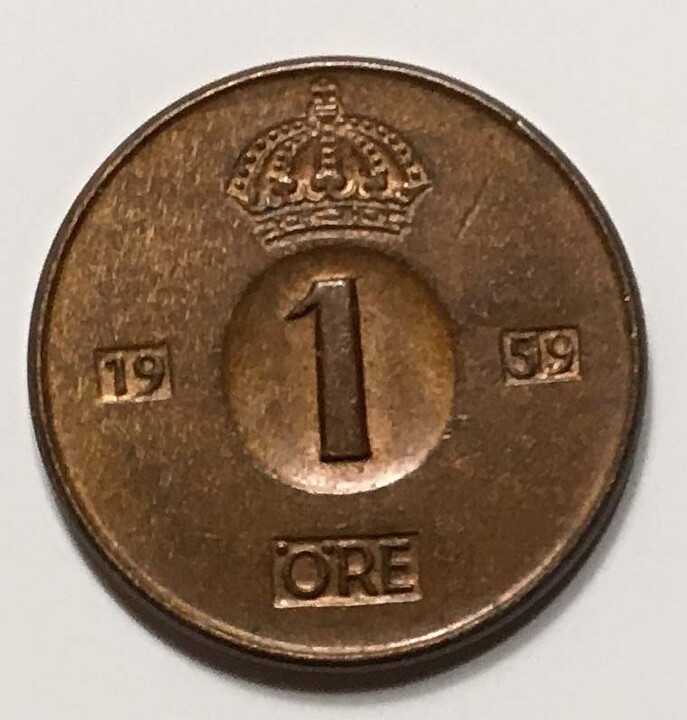 1 öre 1959 5/9 1+