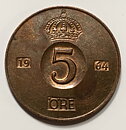5 öre 1964 5 Ö i kronan 1/1+