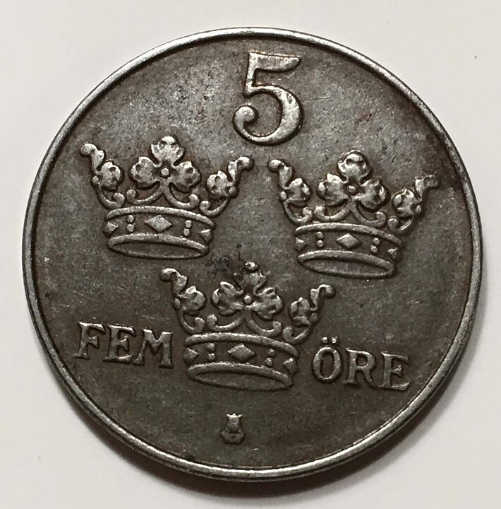 5 öre 1917 järn 1
