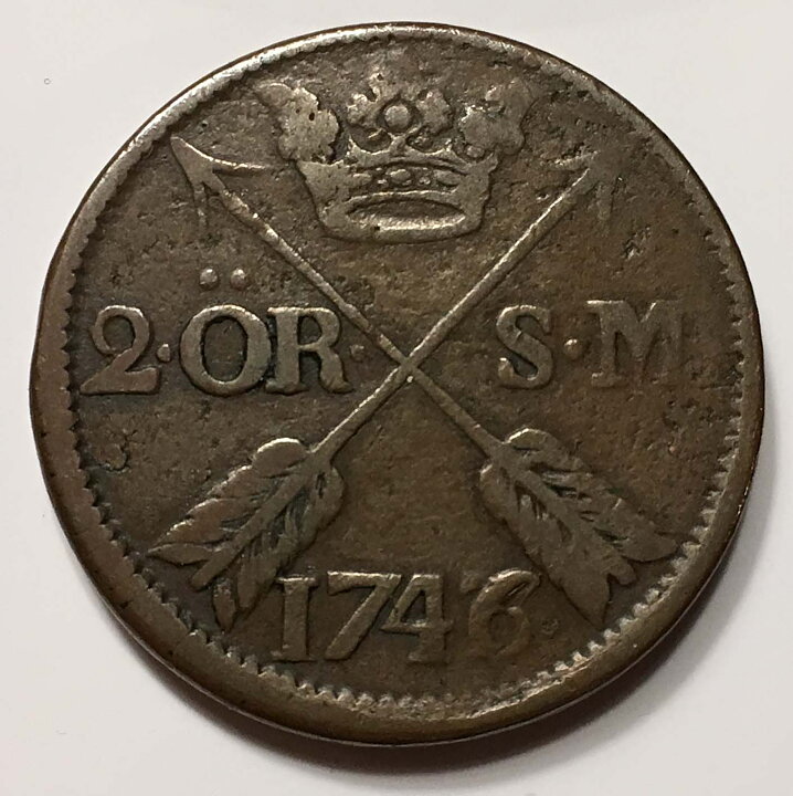 2 ör SM 1746 på 7 (tydlig) yngre Sveakronor 1