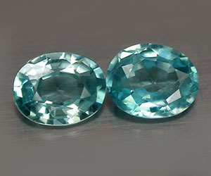 Circonita azul natural talla ovalada calibrada de 5x4 mm a juego, peso total 0,87 ct - 3