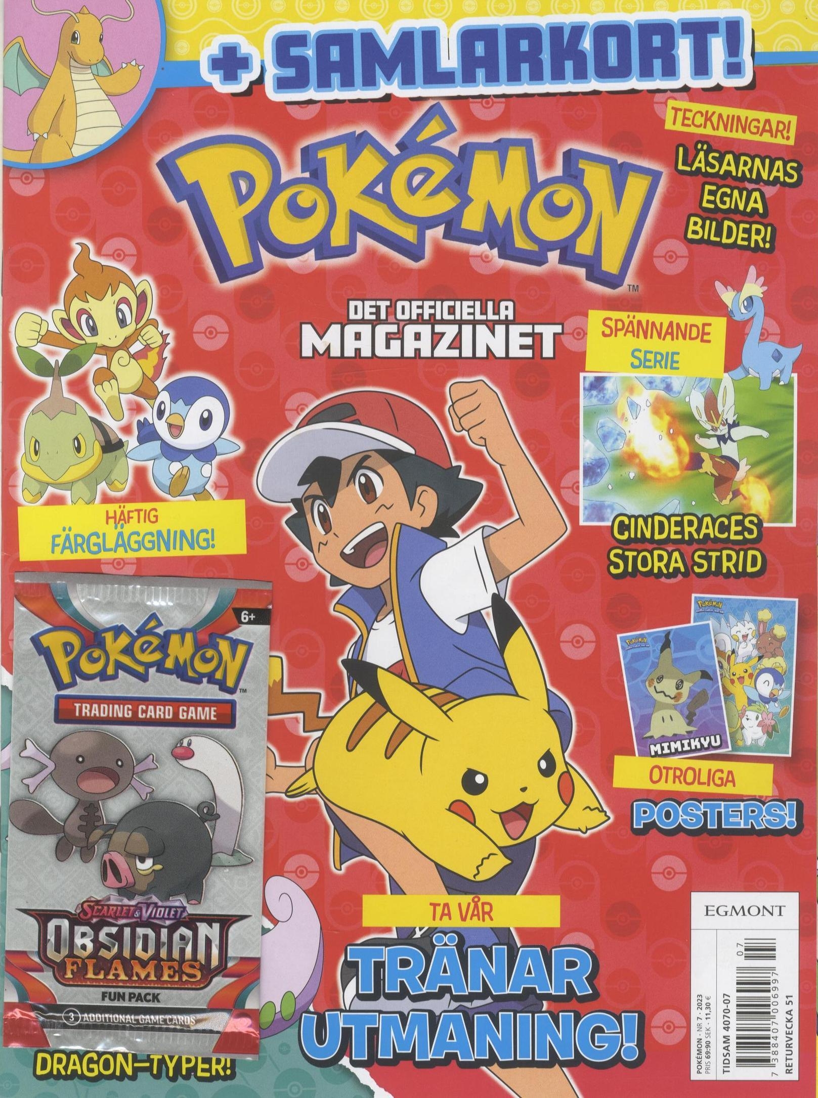 Pokemon magasin nr 7 2023, Extra: Scarlet & Violet Obsidian flames Fun pack