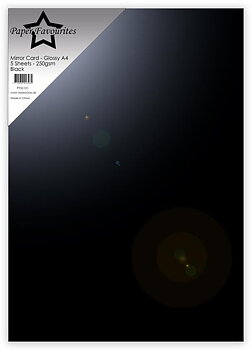 Paper Favourites Mirror Card -Glossy Black 