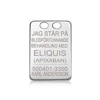 Eliquis bakke 18k hvidguld